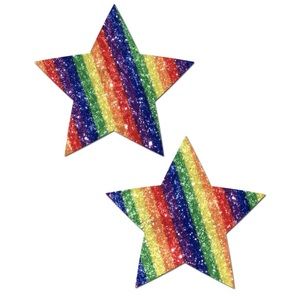 COPY - Rainbow Glitter Star Nipple Pasties